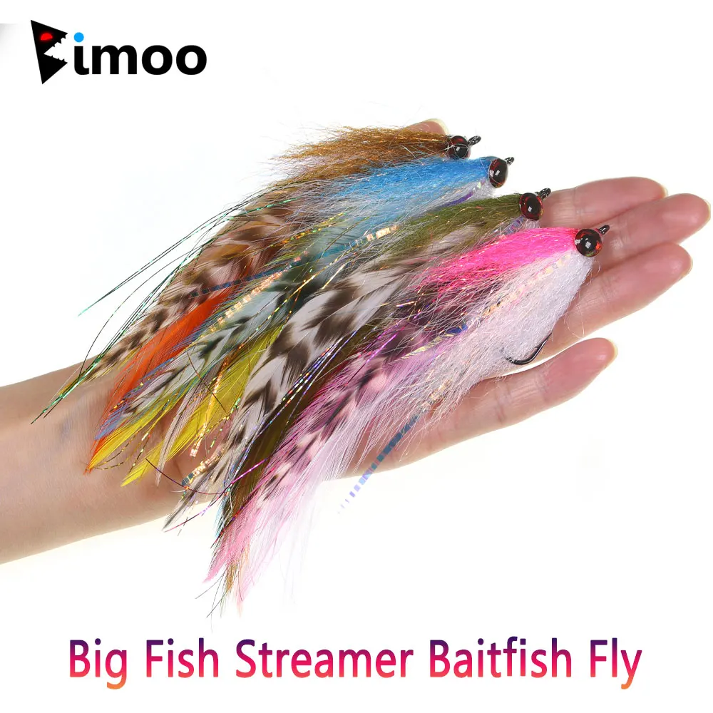 Fishing Lure Spinnerbait - ビムー # 2/0 15 センチメートル/5.91 インチビッグストリーマーベイトフィッシュフライフラッシュグリズリーサドルハックルベイトトラウトパイクムスキーバス海水釣りルアー